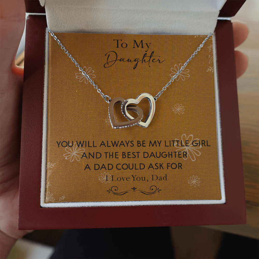 140D To My Daughter Necklace, Perfect Gift for Daughter From Dad, I Love You Always