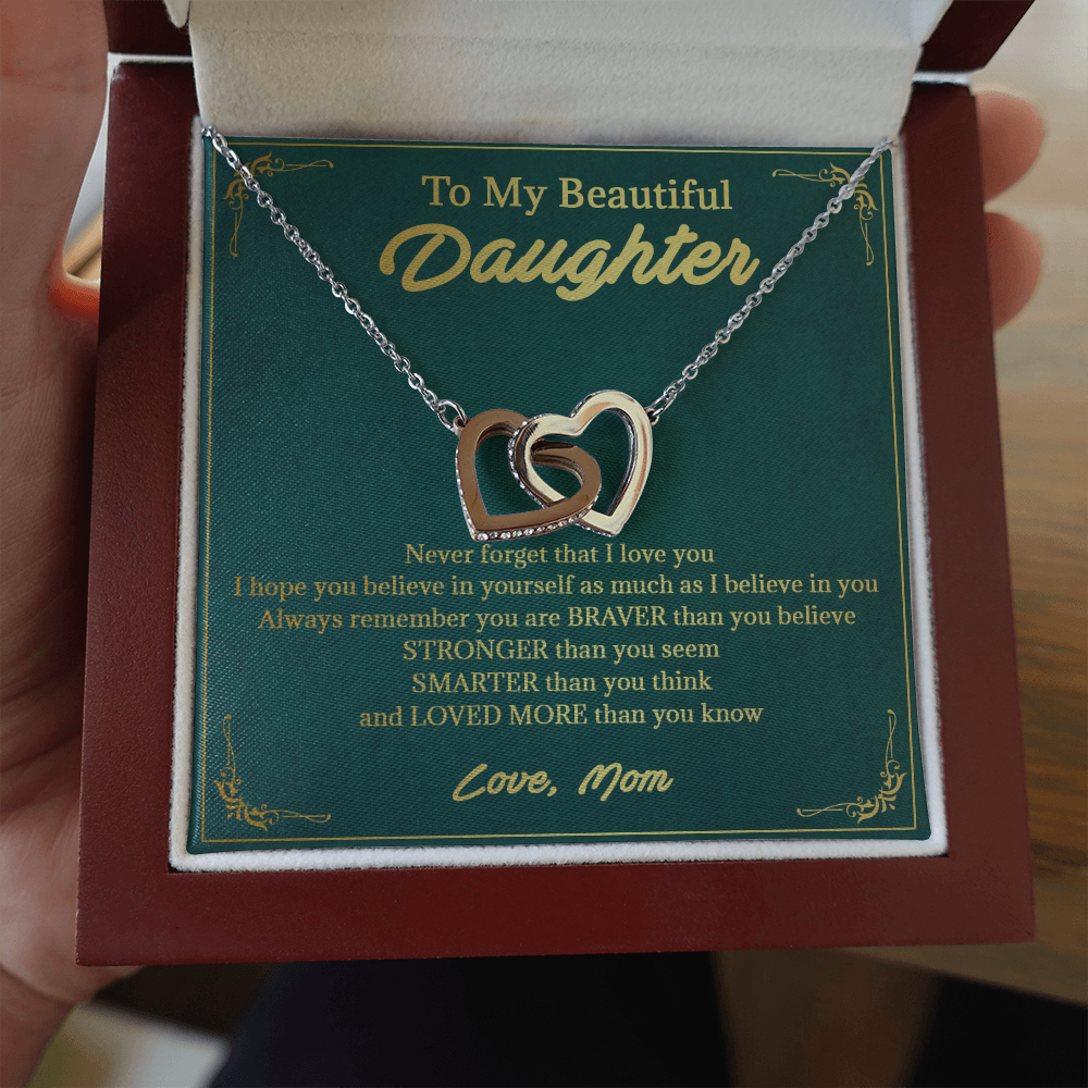 146D Necklace To My Beautiful Daughter, Perfect Gift for Daughter, I Love You More