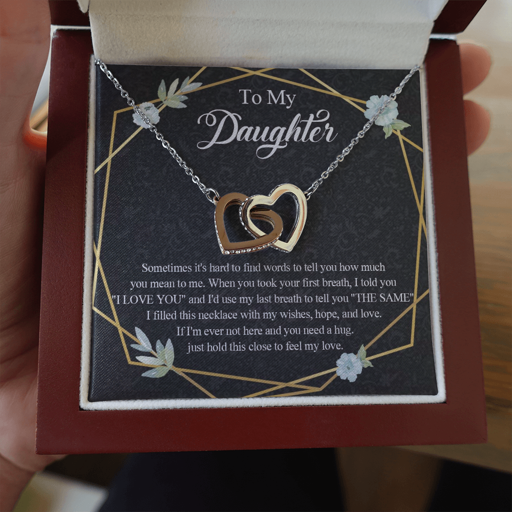 1D Heart Necklace To My Daughter Birthday Gift from Dad, Mom for Beautiful Daughter