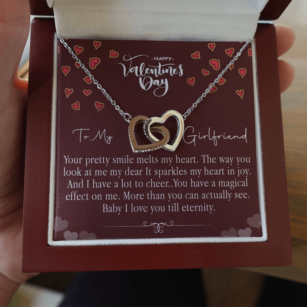 213D Love Necklace To my Girlfriend, Girlfriend Valentine Gift from Boyfriend