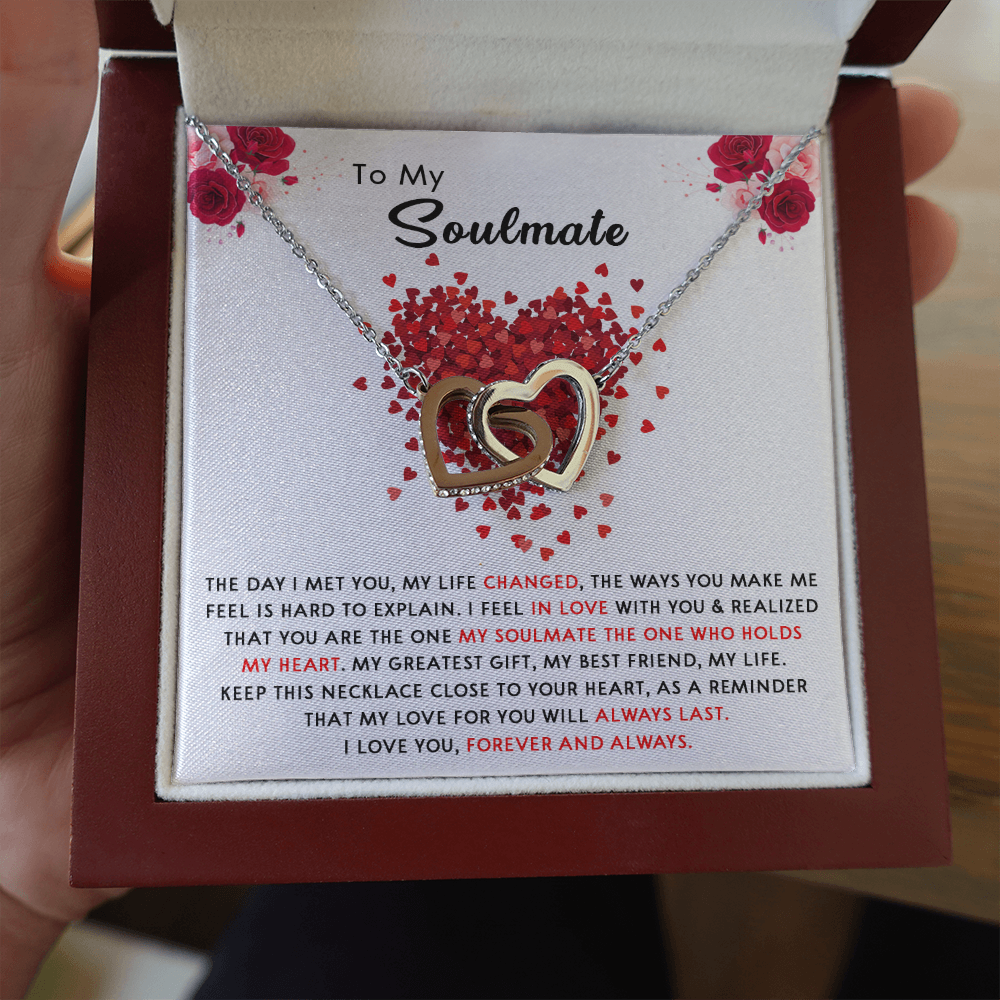176D Necklace To My Soulmate, Necklace Gift for Women, I LOVE YOU Forever & Always