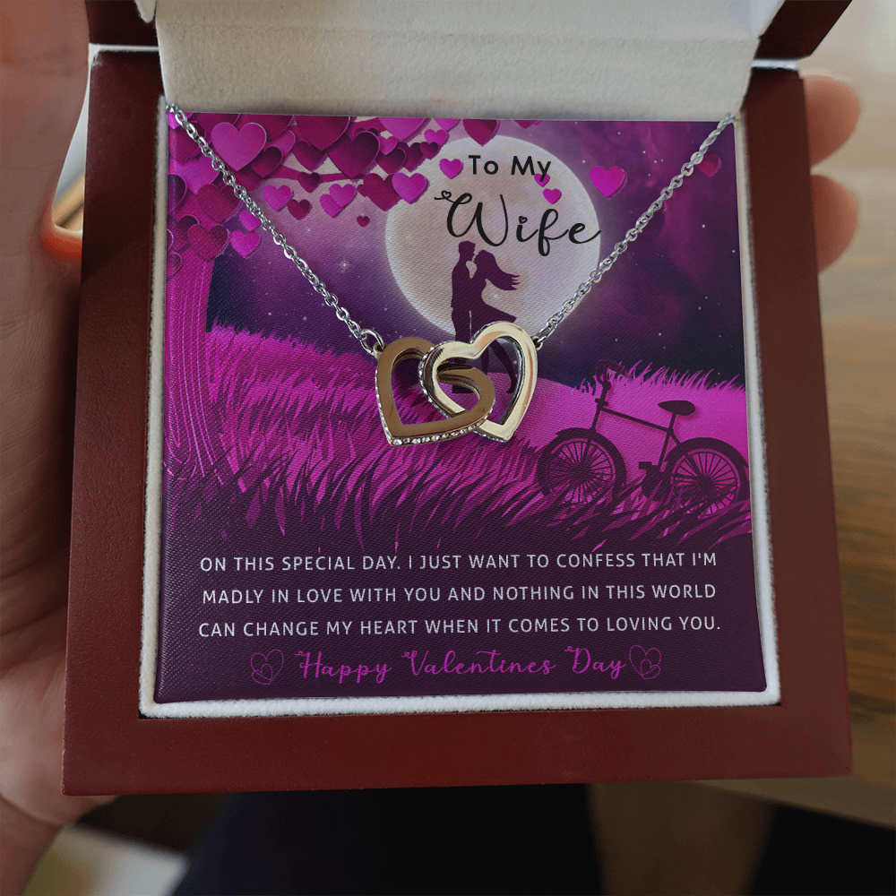 182D Necklace To my Wife, Valentine Gift for your Beautiful Wife, Valentine Necklace
