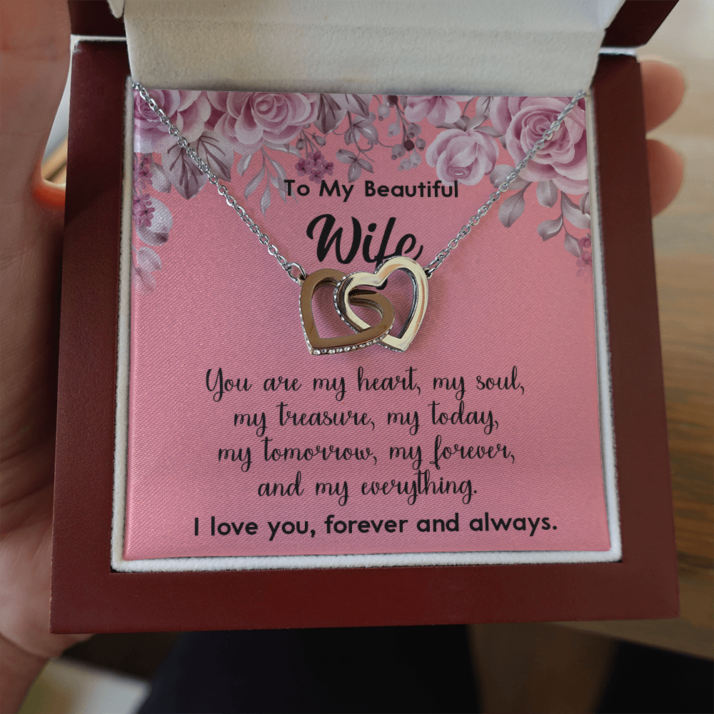 160D To My Beautiful Wife Necklace, Gift for Her, Valentine's Day Necklace Gift