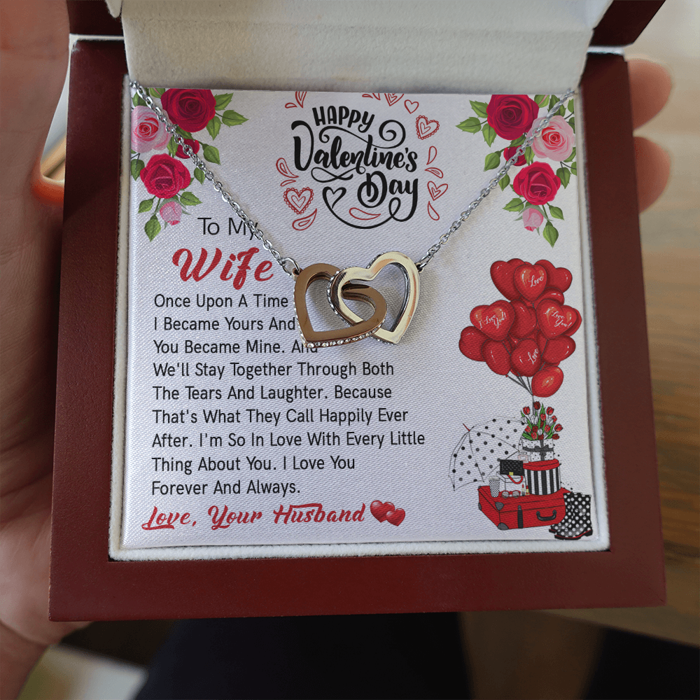 206D Valentine's Day Necklace Gift for Wife, I LOVE YOU Forever & Always Couple Gift