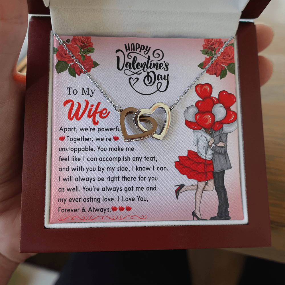 195D Happy Valentine's Day Gift, Necklace To my Wife, I Love You Forever & Always