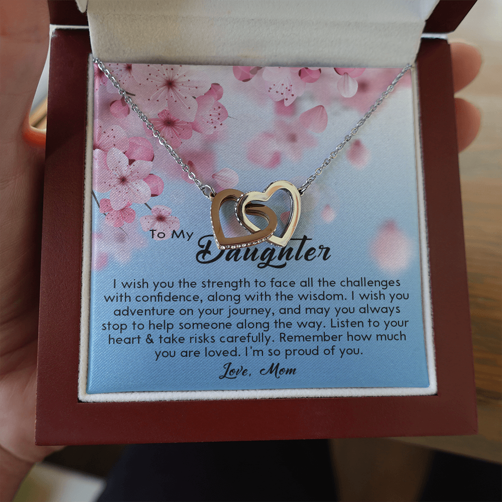 132D Necklace To My Daughter, Gift for Daughter from Mom, Daughter Birthday Gift