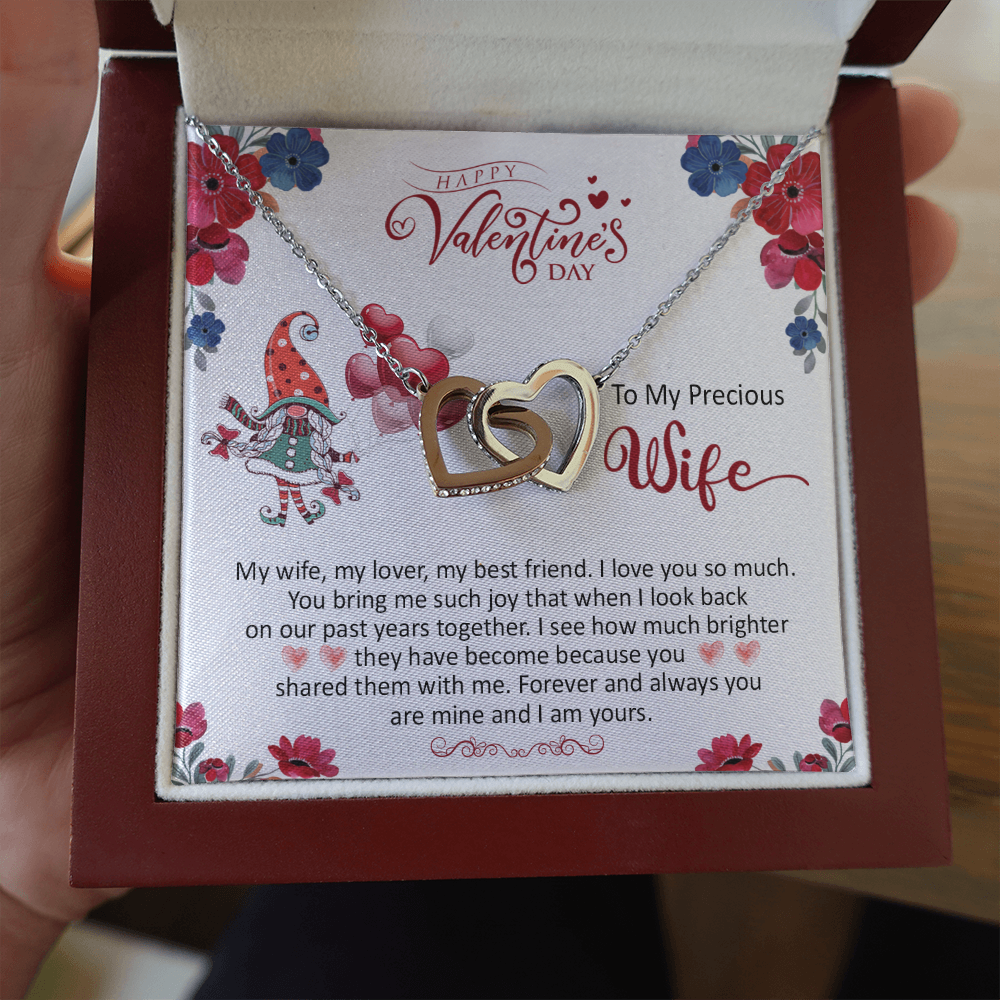 200D To my Precious Wife, Wife Necklace Valentine Gift, my Wife Necklace, I Love You