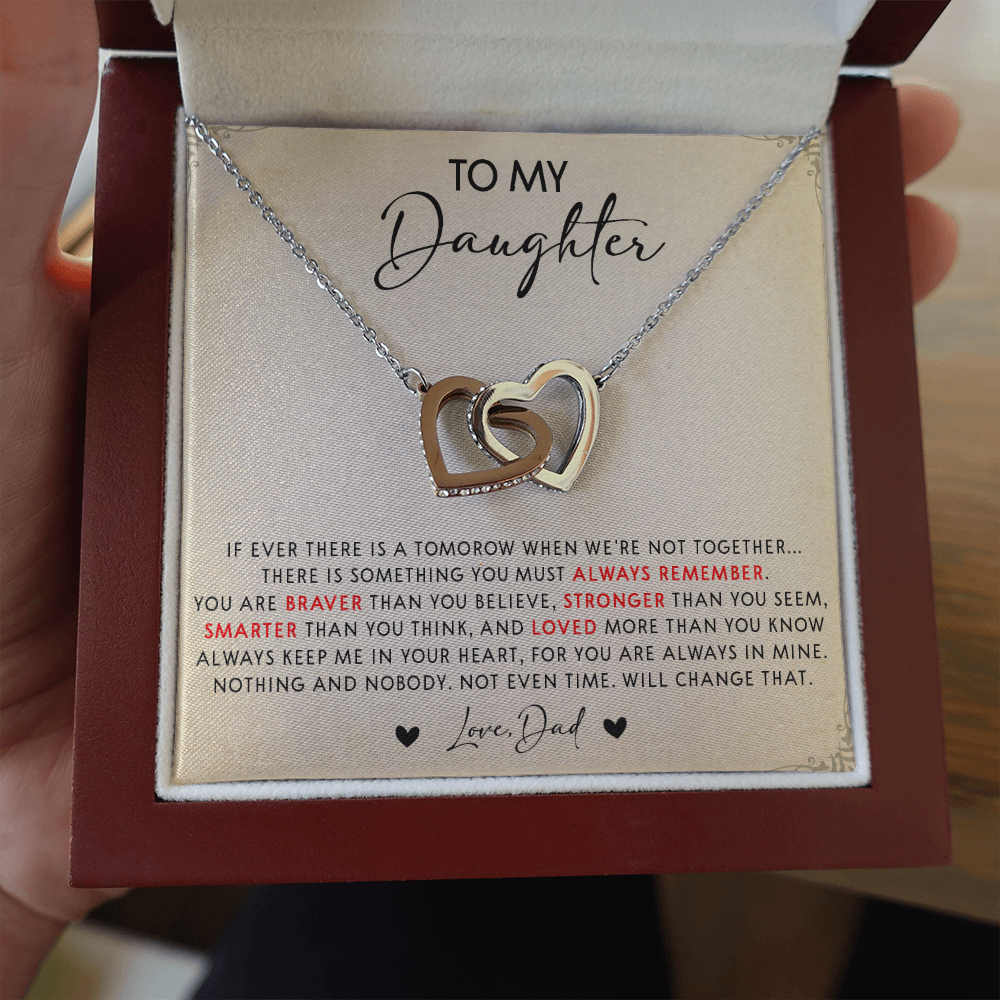 N349D To My Daughter Necklace, Daughter Father Necklace, Gift For Daughter From Dad