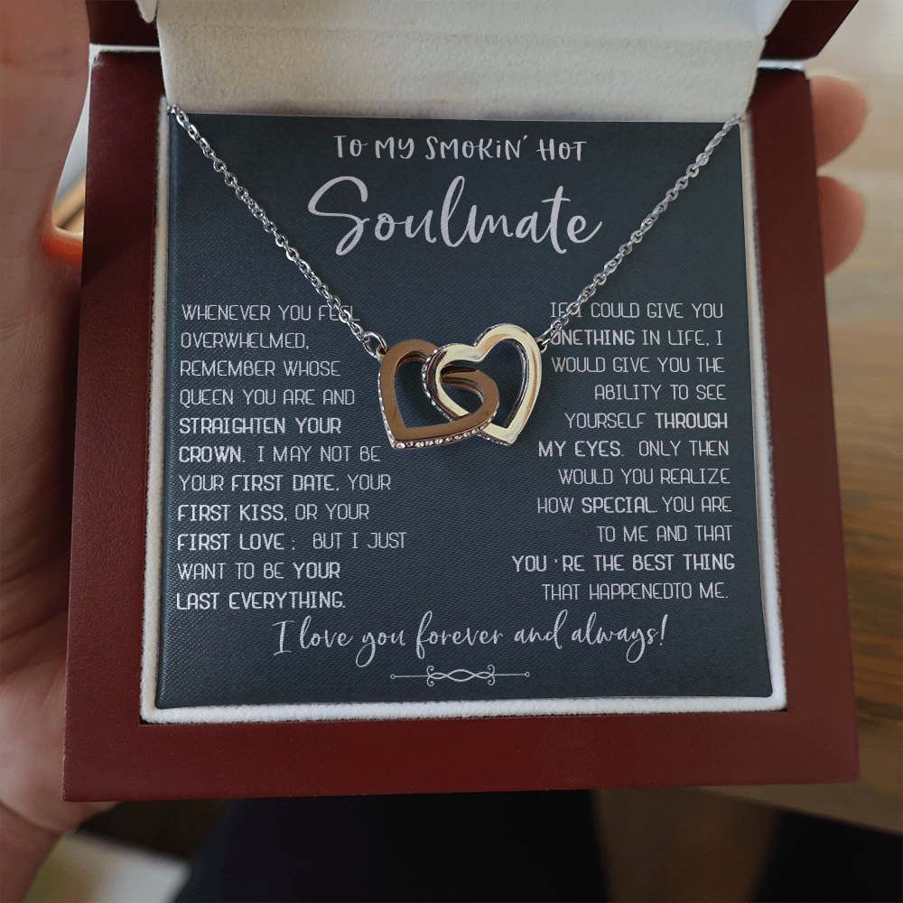 N372D To My Soulmate Necklace, Valentines Gift For Her Birthday Gift For Soulmate Wife