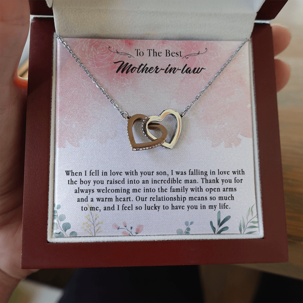 145D Necklace To The Best Mother In Law, Perfect Gift for Mom, Love You Mom Necklace