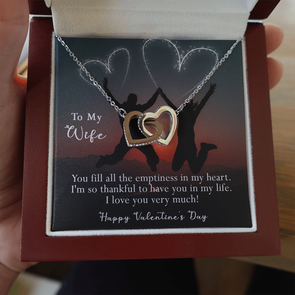 184D Women Necklace To my Wife, Valentine Gift from Husband, Happy Valentine's Day