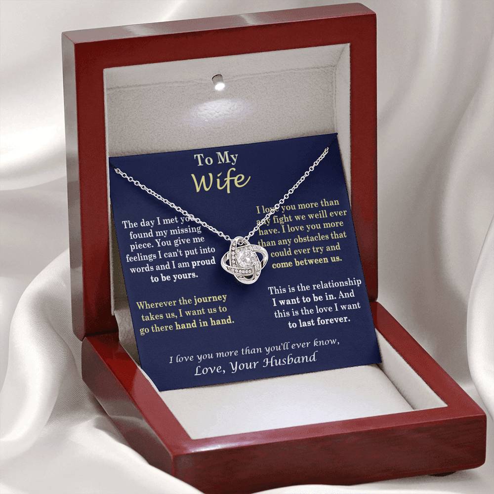 369 Circle To My Wife, Necklace for My Wife Heart Necklace - Birthday, Anniversary Gift