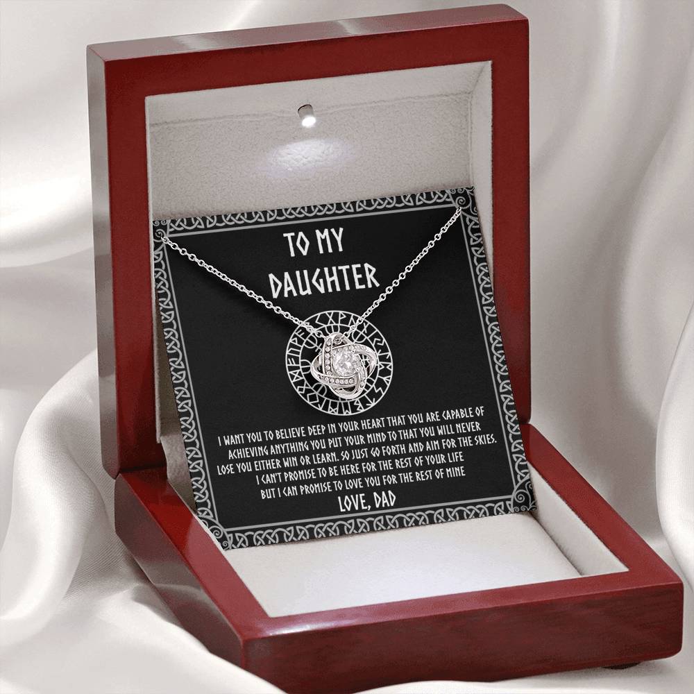 275 To my Daughter, Gift for Daughter from Dad, Viking Daughter Love Knot Necklace