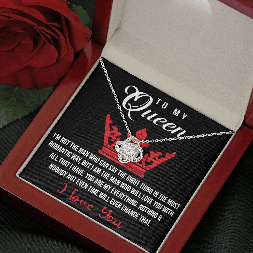 364 To My Queen Love Knot Necklace, Gift For Wife Girlfriend Soulmate Future Wife