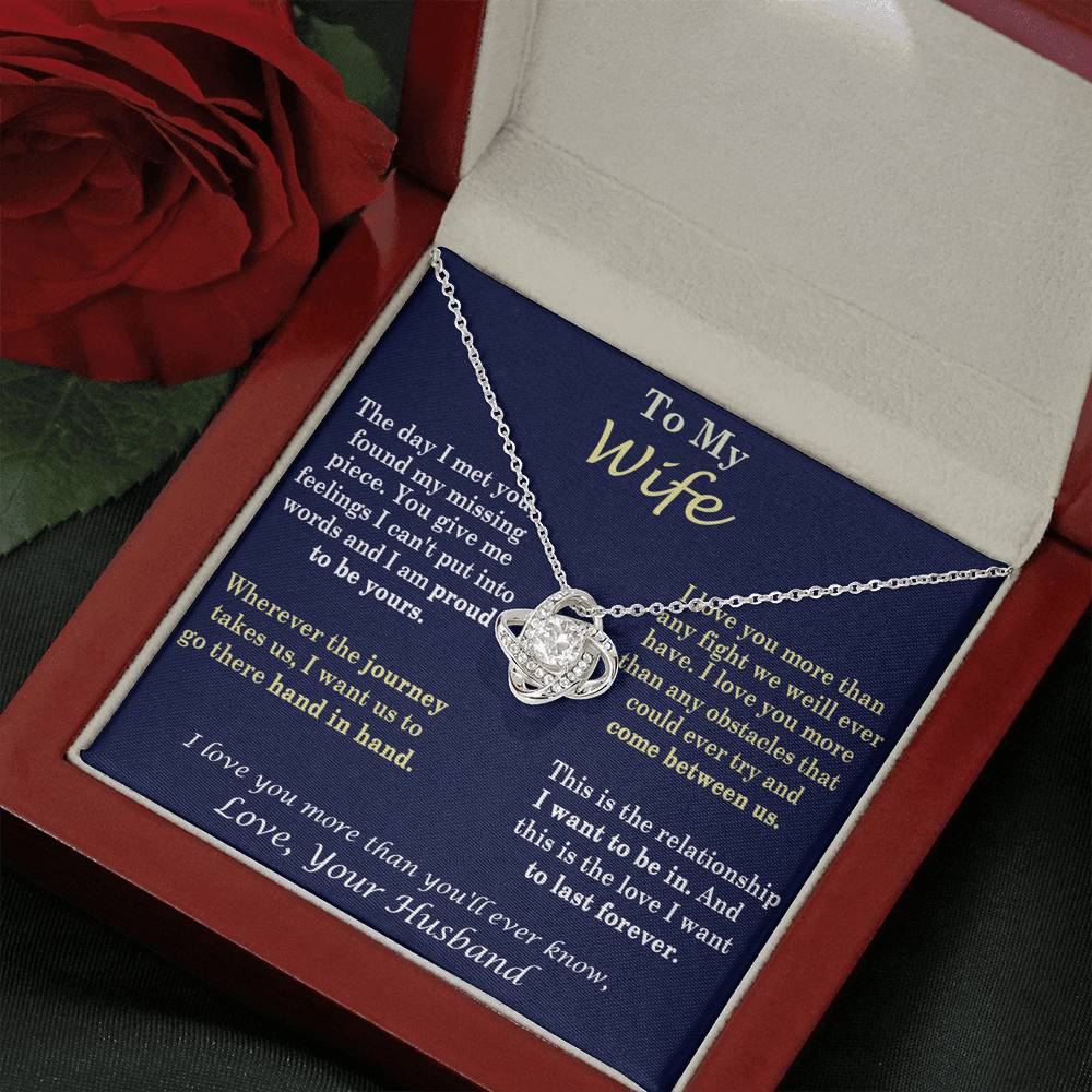 369 Circle To My Wife, Necklace for My Wife Heart Necklace - Birthday, Anniversary Gift