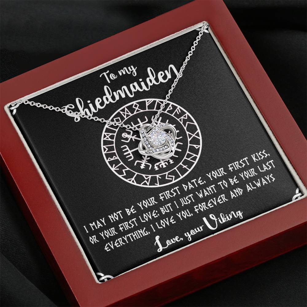 Shield-Maiden Necklace Viking Norse Nordic Jewelry For Woman Gifts Knot Pendant