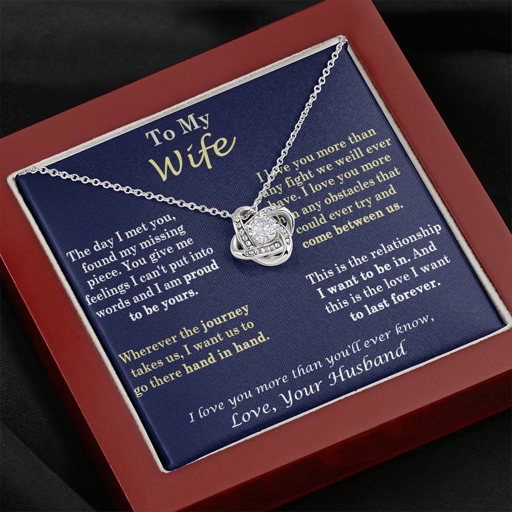 369 Circle To My Wife, Necklace for My Wife Heart Necklace - Birthday, Anniversary Gift