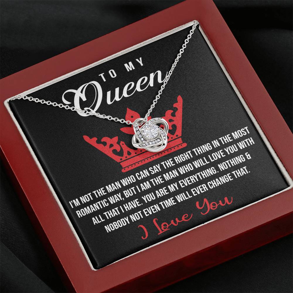364 To My Queen Love Knot Necklace, Gift For Wife Girlfriend Soulmate Future Wife