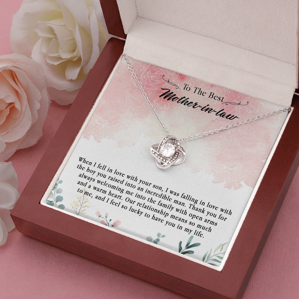 145A Necklace To The Best Mother In Law, Perfect Gift for Mom, Love You Mom Necklace