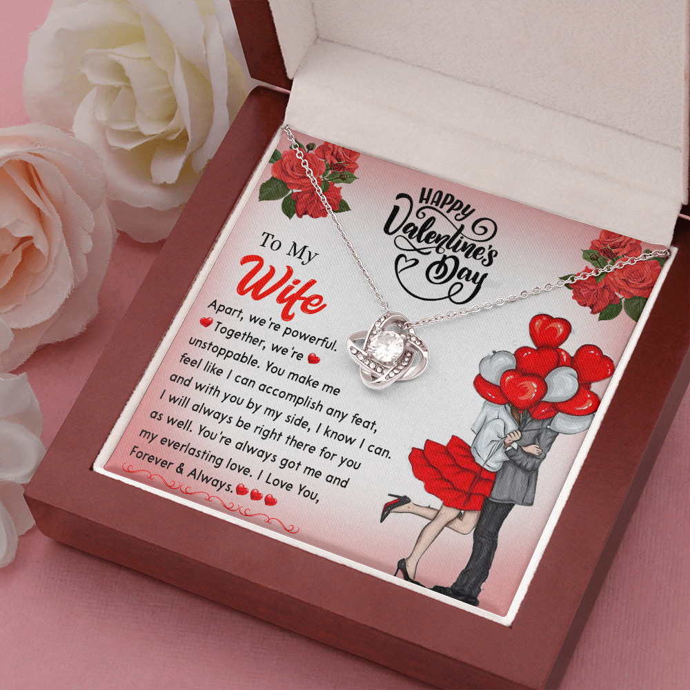 195A - Happy Valentine's Day Gift, Necklace To my Wife, I Love You Forever & Always