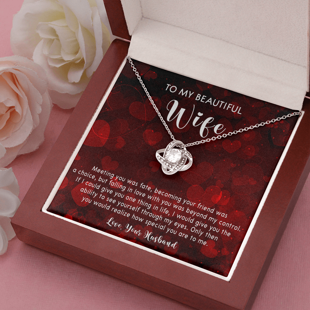 253A Necklace To My Beautiful Wife, Gift for Her From Husband, Couple In Love Gift