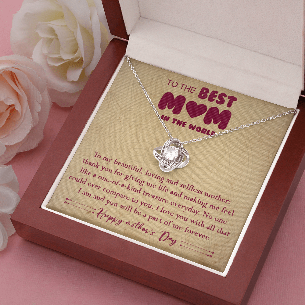 406A To The Best Mom In The World Necklace, Happy Morther's Day Gift For Mom