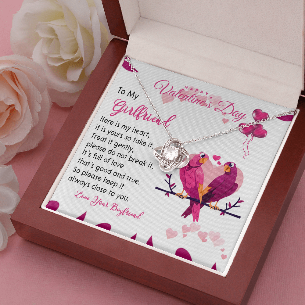 194A - Necklace To my Wife, Happy Valentine's Day Gift, Couple Love Bird Women Necklace