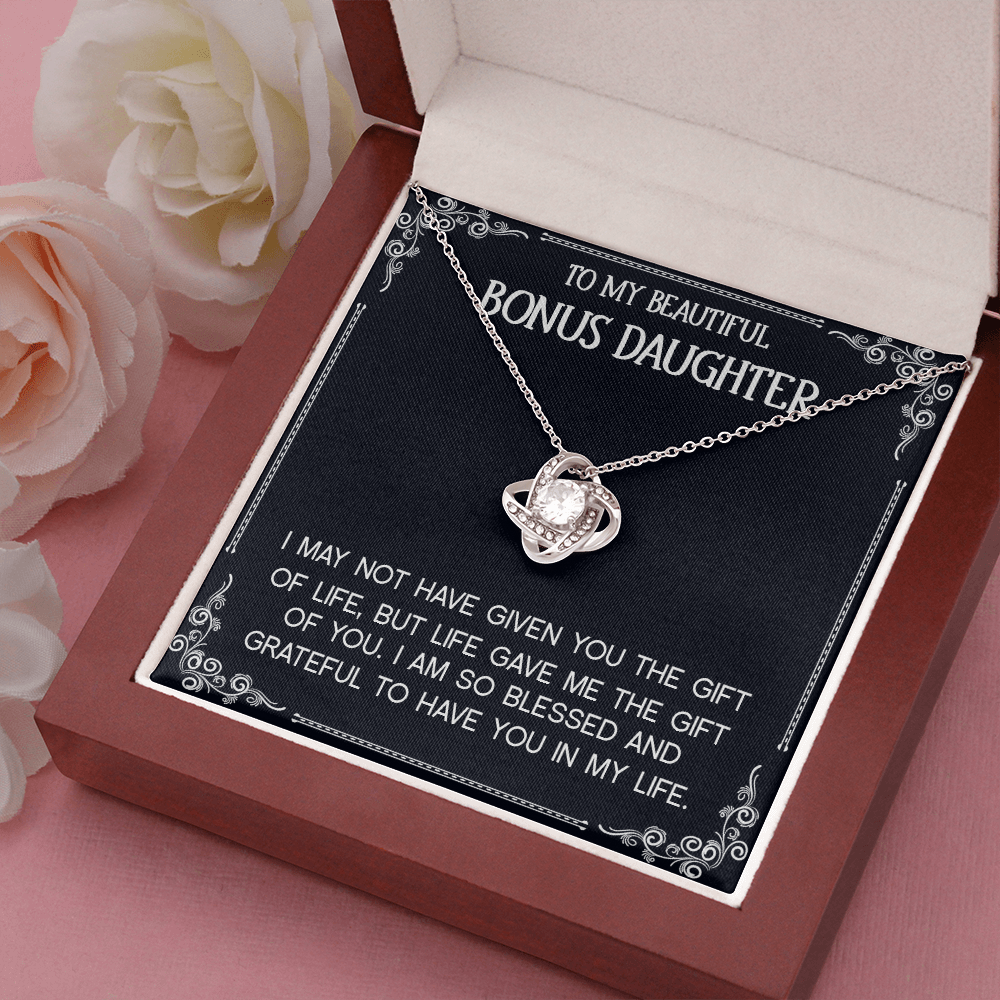 To My Bonus Daughter - Love Knot Necklace 497