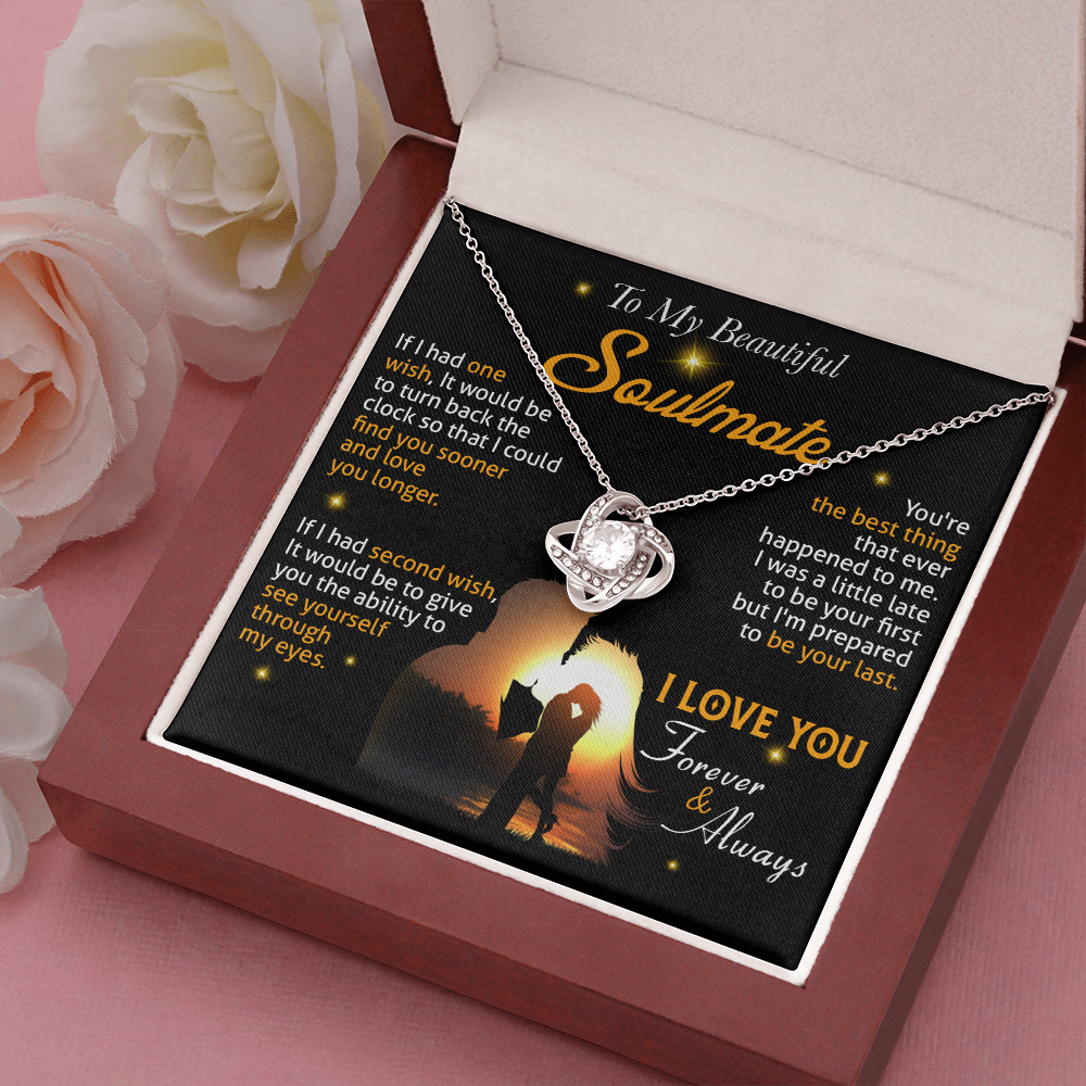 N0A To My Soulmate Necklace, Gift For Wife Girlfriend From Husband, Valentines Day