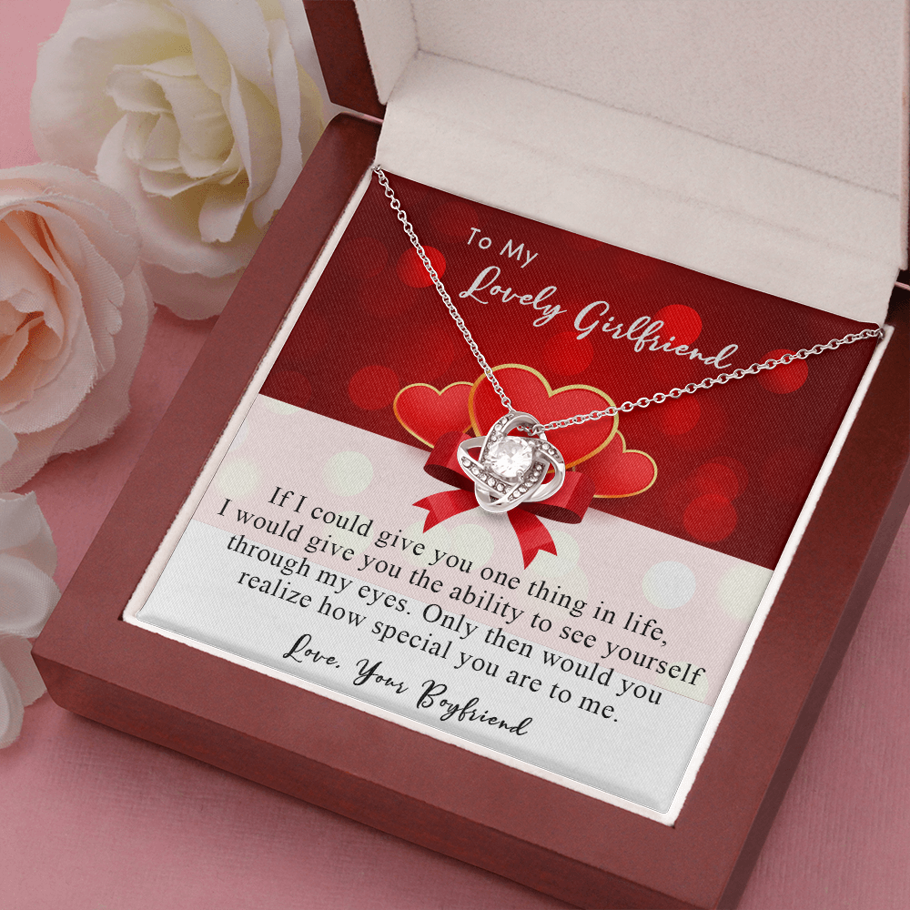 254A Necklace To My Lovely Girlfriend, Gift for Her From Boyfriend, Couple Love Gift