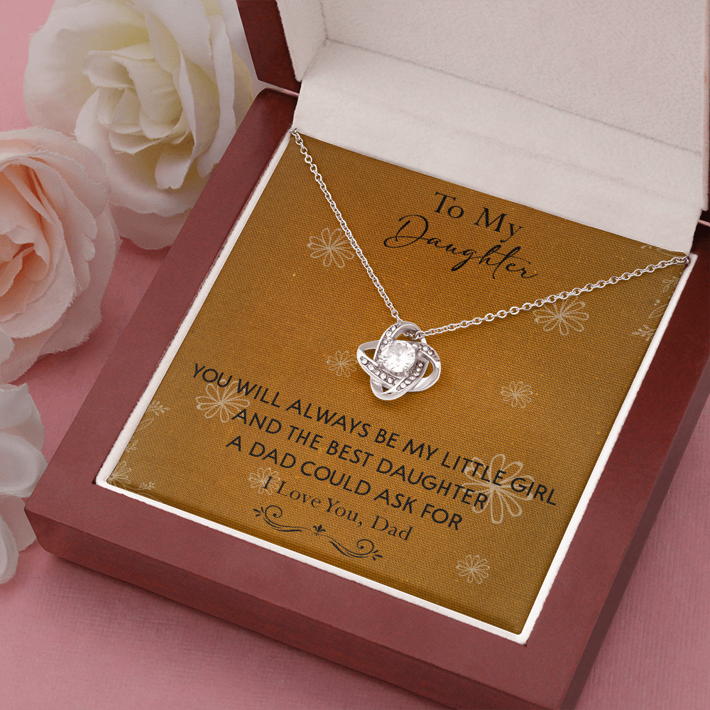 140A To My Daughter Necklace, Perfect Gift for Daughter From Dad, I Love You Always