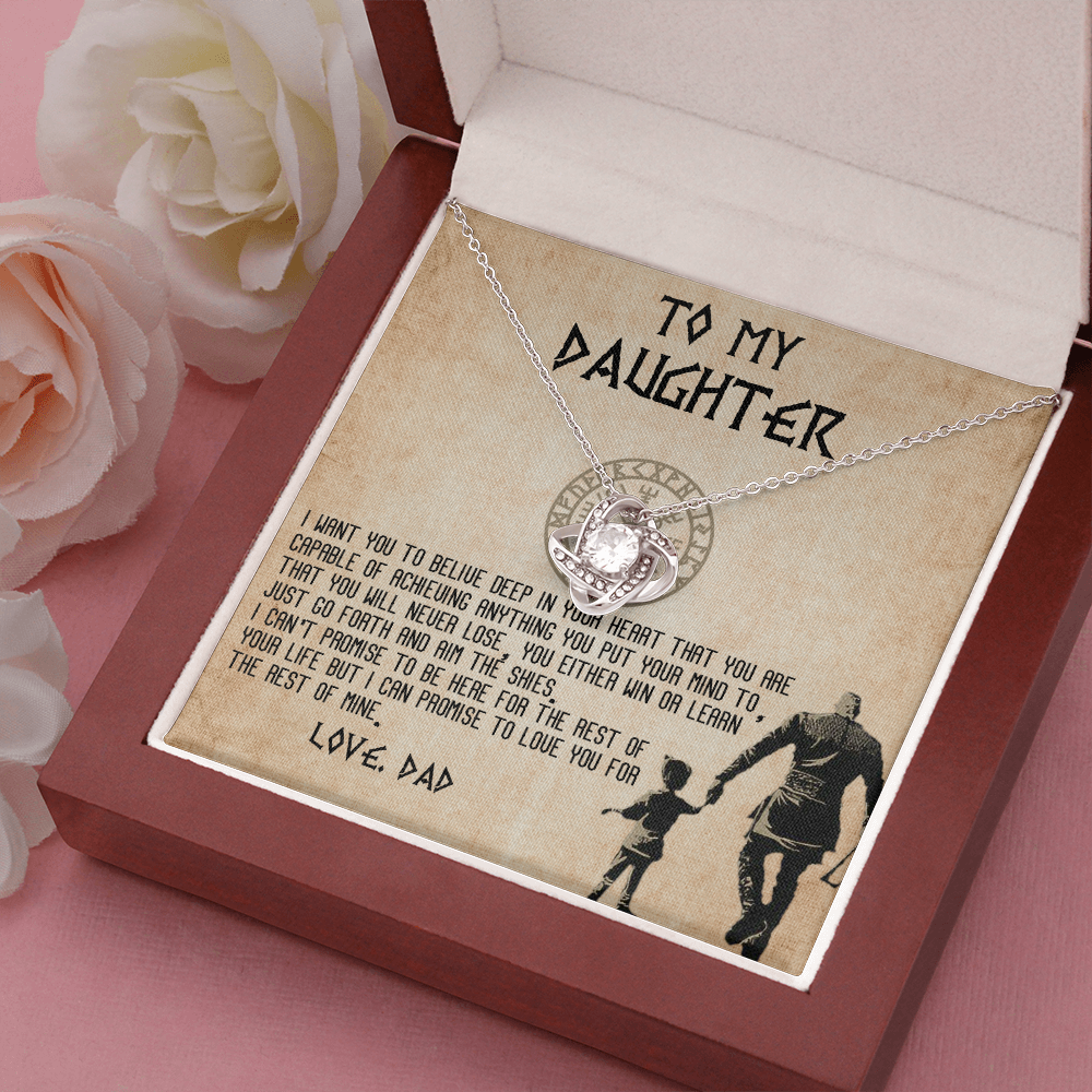 13A To my Daughter Necklace, Viking Dad Gift for Daughter, Daughter Birthday Gifts