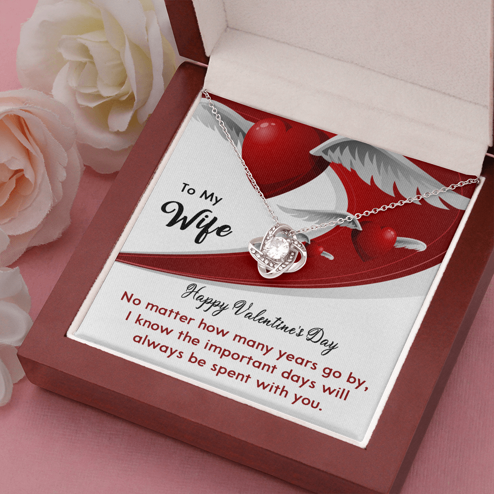 196A - Happy Valentine's Day Gift, Necklace To my Wife, Love Heart Women Necklace