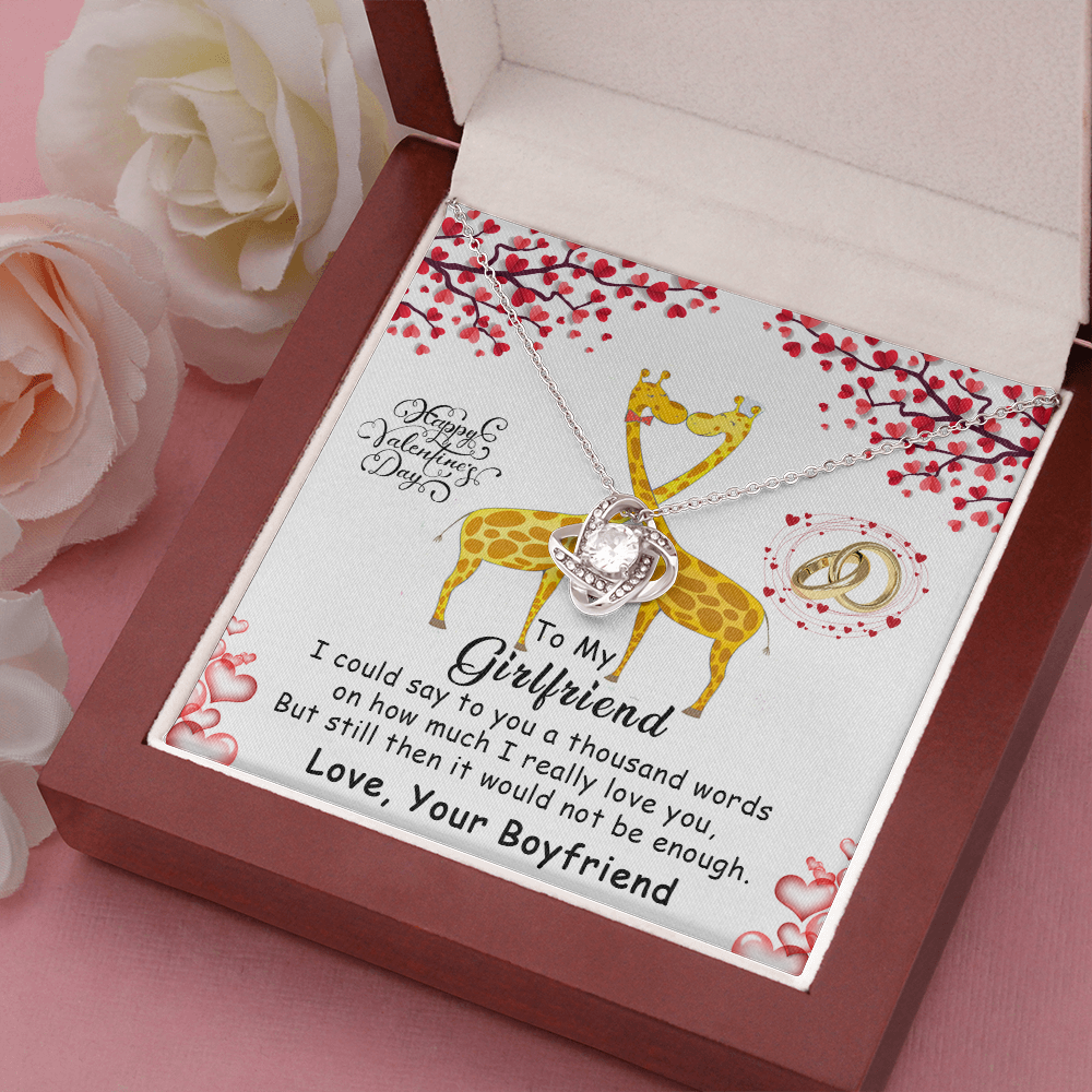215A - To my Girlfriend, Happy Valentine's Day Gift Necklace for Girlfriend, Couples