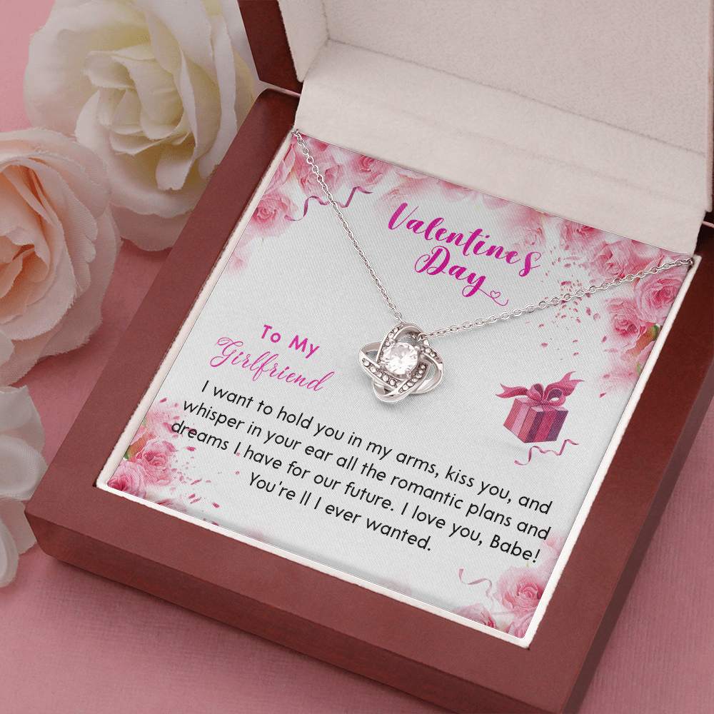 193A - Necklace To my Girlfriend, Future Wife Necklace, Happy Valentine's Day Rose Gift