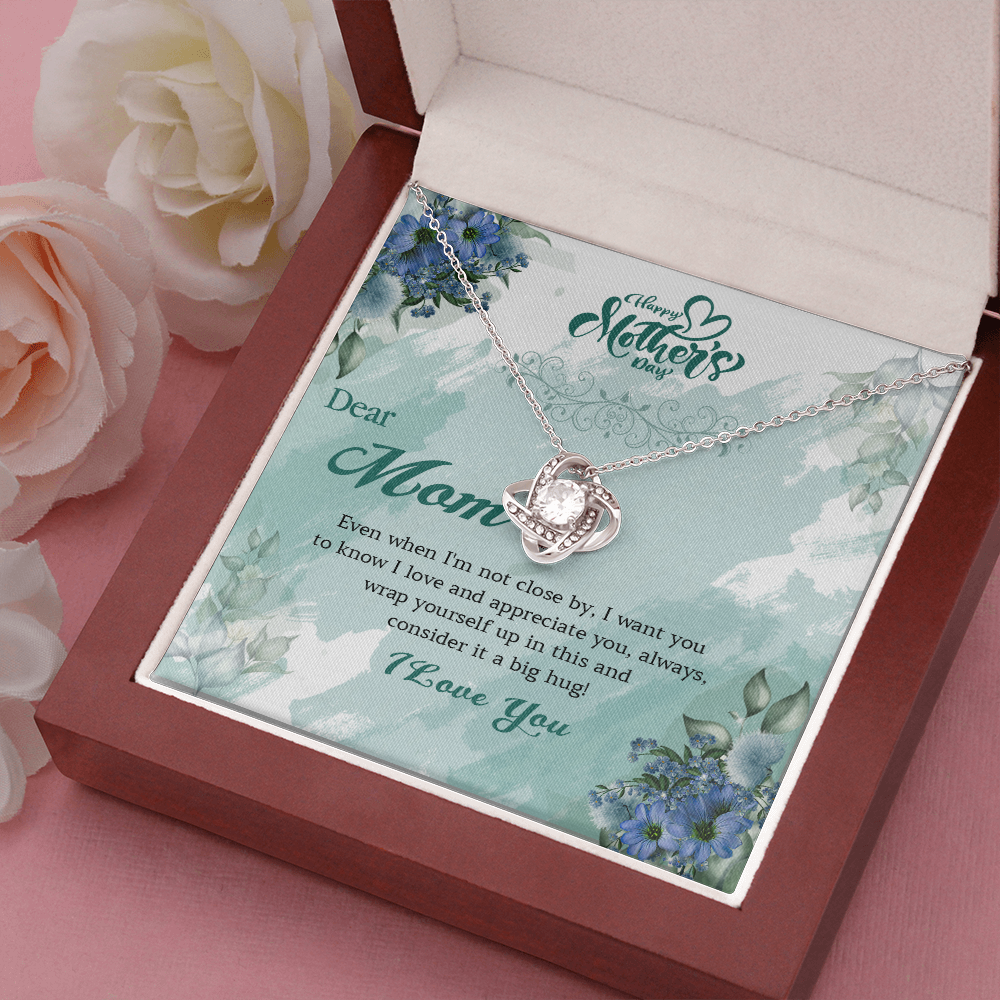 411A Dear Mom I Love You Necklace, Happy Mothers Day Gift Necklace, Necklace Gift Mom