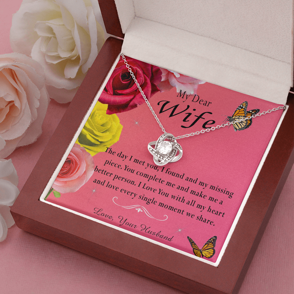 135A Necklace My Dear Wife, Necklace Gift for Wife From Husband, Birthday Gift