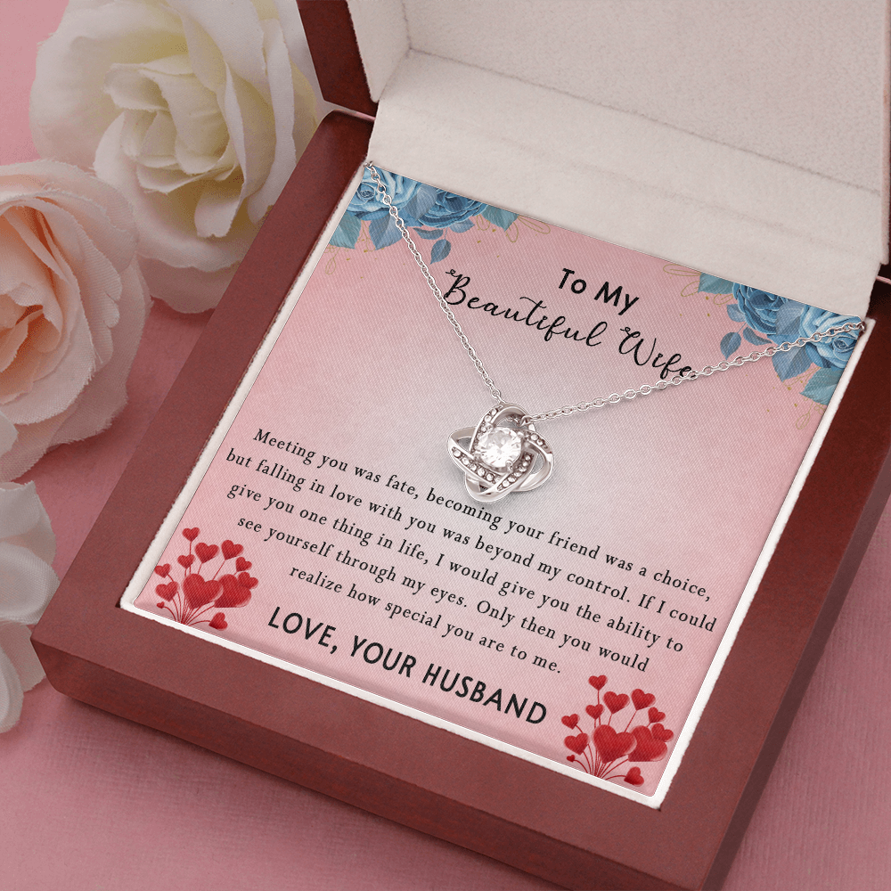 183A Women Necklace To my Beautiful Wife, Valentine Perfect Gift from Husband
