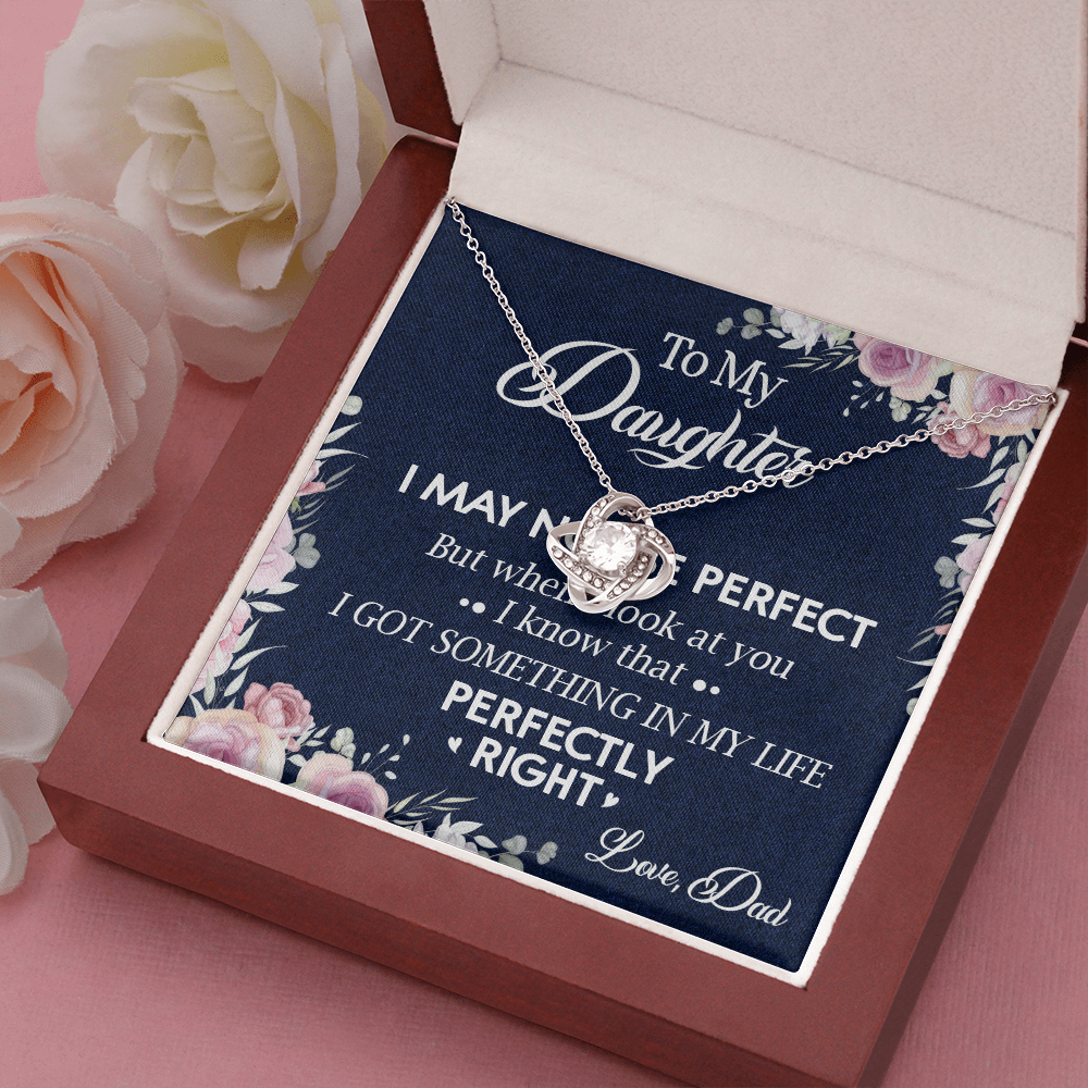 150A Necklace To My Daughter, Daughter Necklace Birthday Gift from Dad, I Love You