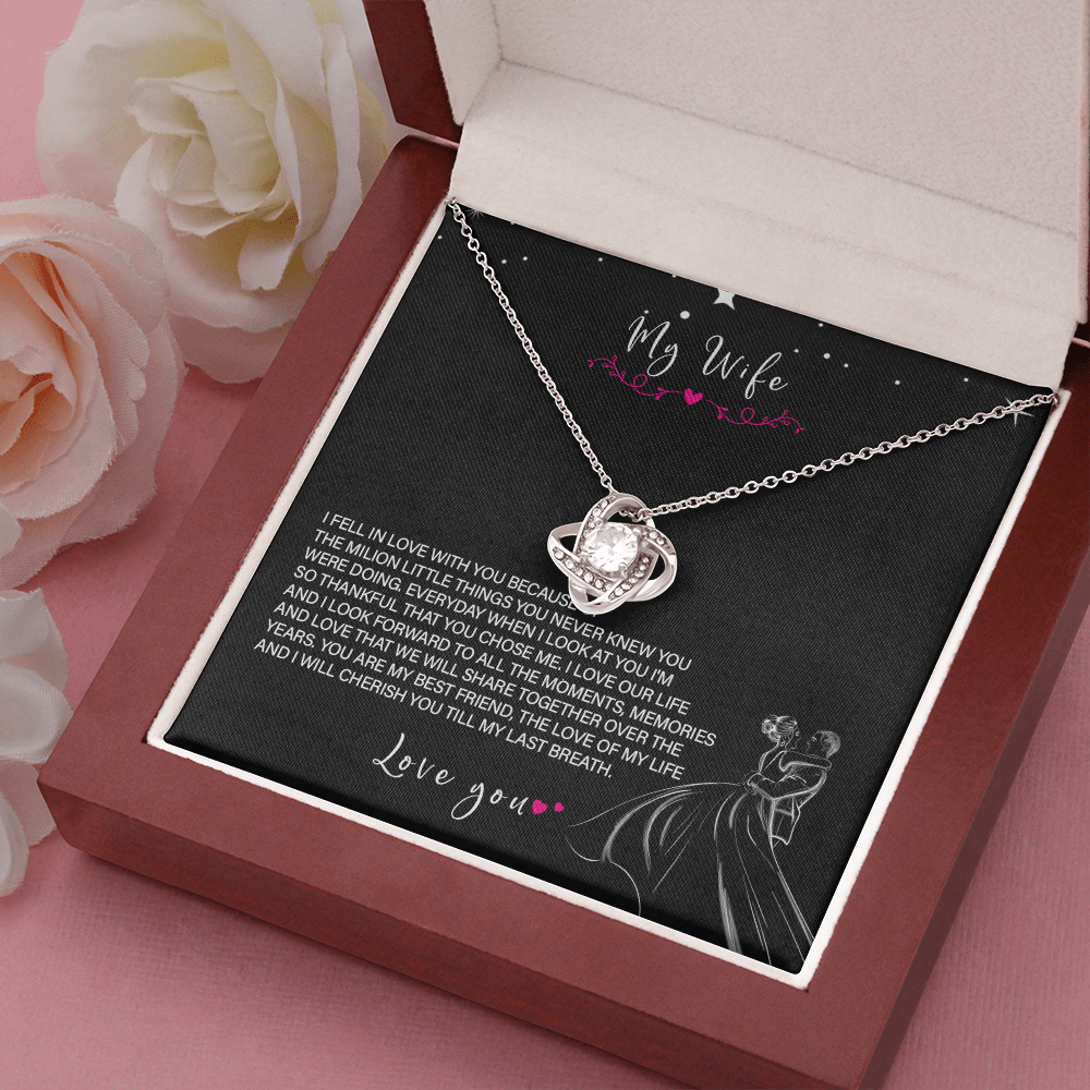 62A Love Necklace To My Wife, Gift for Her, Beautiful Wife Necklace From Husband