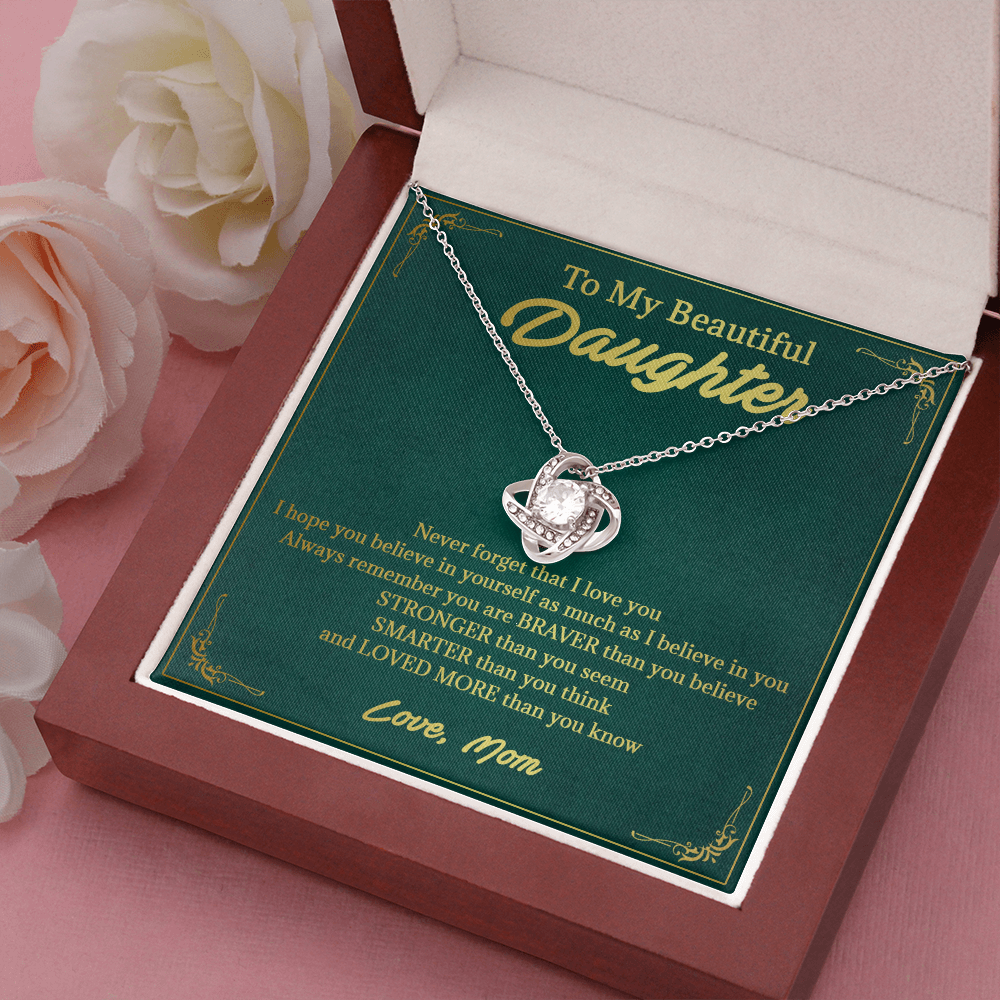 146A Necklace To My Beautiful Daughter, Perfect Gift for Daughter, I Love You More