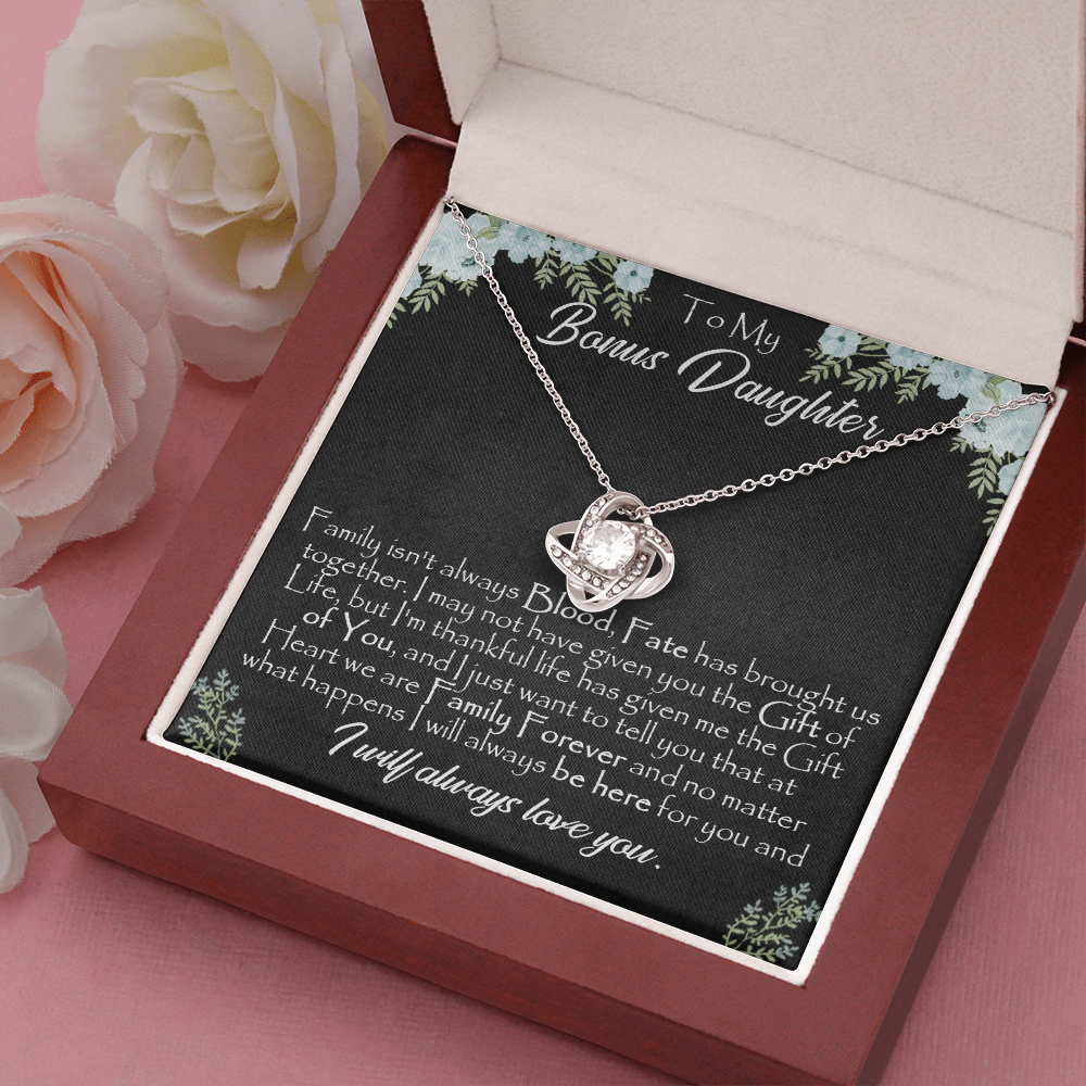 26A To My Bonus Daughter, Gift For Bonus Daughter Necklace, Step Daughter Necklace