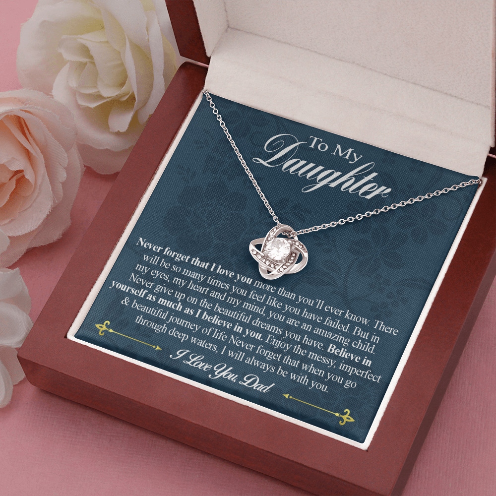 To My Daughter Necklace Christmas Birthday Special Gift From Dad, Father 500