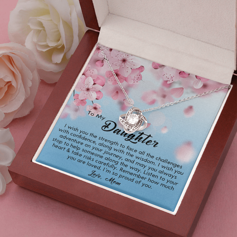 132A Necklace To My Daughter, Gift for Daughter from Mom, Daughter Birthday Gift
