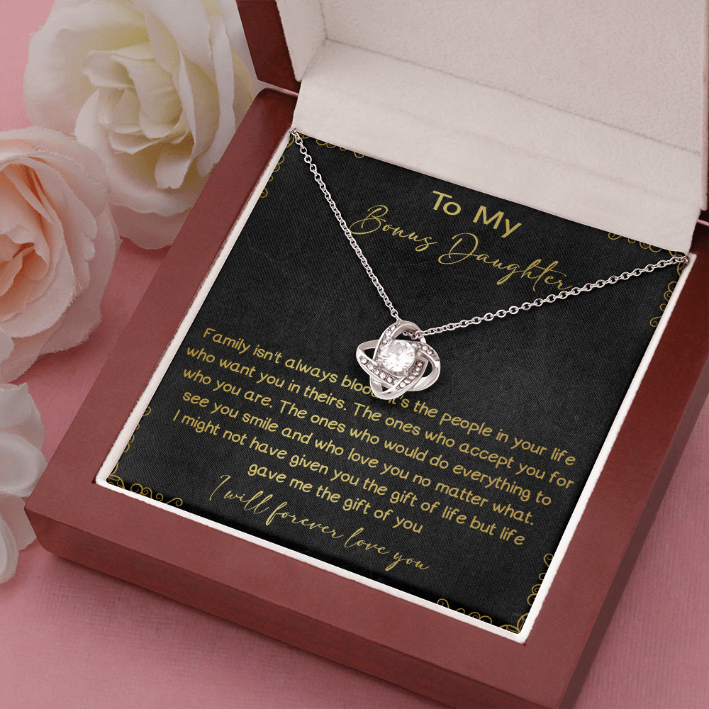 32A To My Bons Daughter Necklace, I Will Forever Love You, Gift Birthday, Holiday
