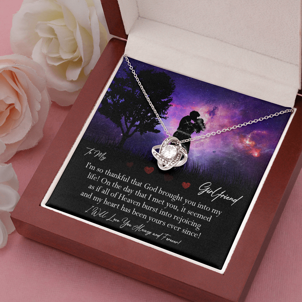 N364A To My Girlfriend Valentines Day, Valentines Day Heart Necklace for my Girlfriend