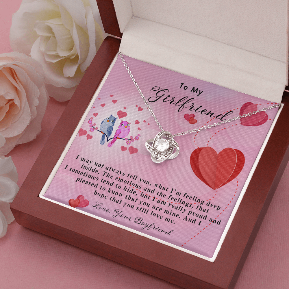 255A Necklace To My Girlfriend, Gift for Her From Boyfriend, Loving Couple Birds Gift