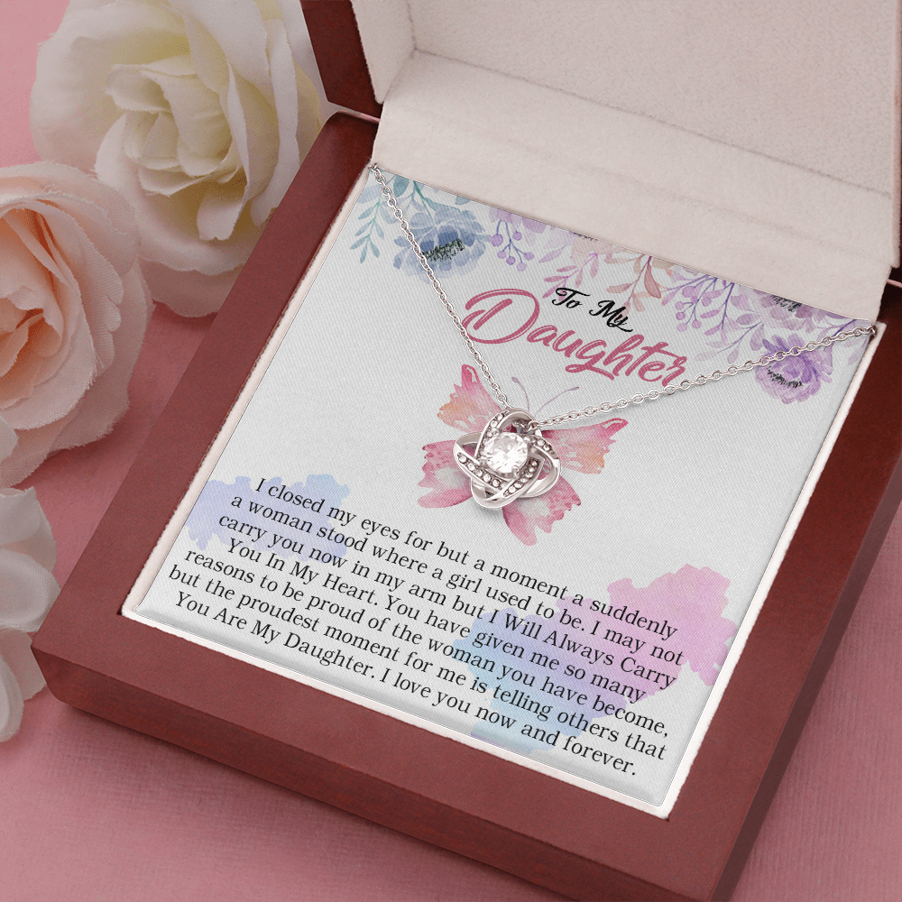 24A Butterfly To My Daughter Necklace, Gift Birthday, Holiday, Daughter Necklace