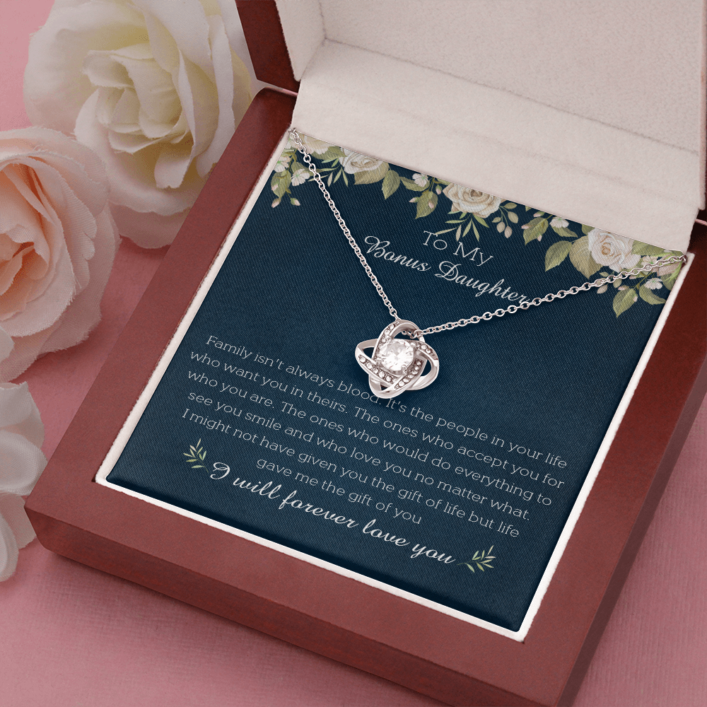 23A To My Bonus Daughter Necklace, I Will Forever Love You, Gift Birthday, Holiday