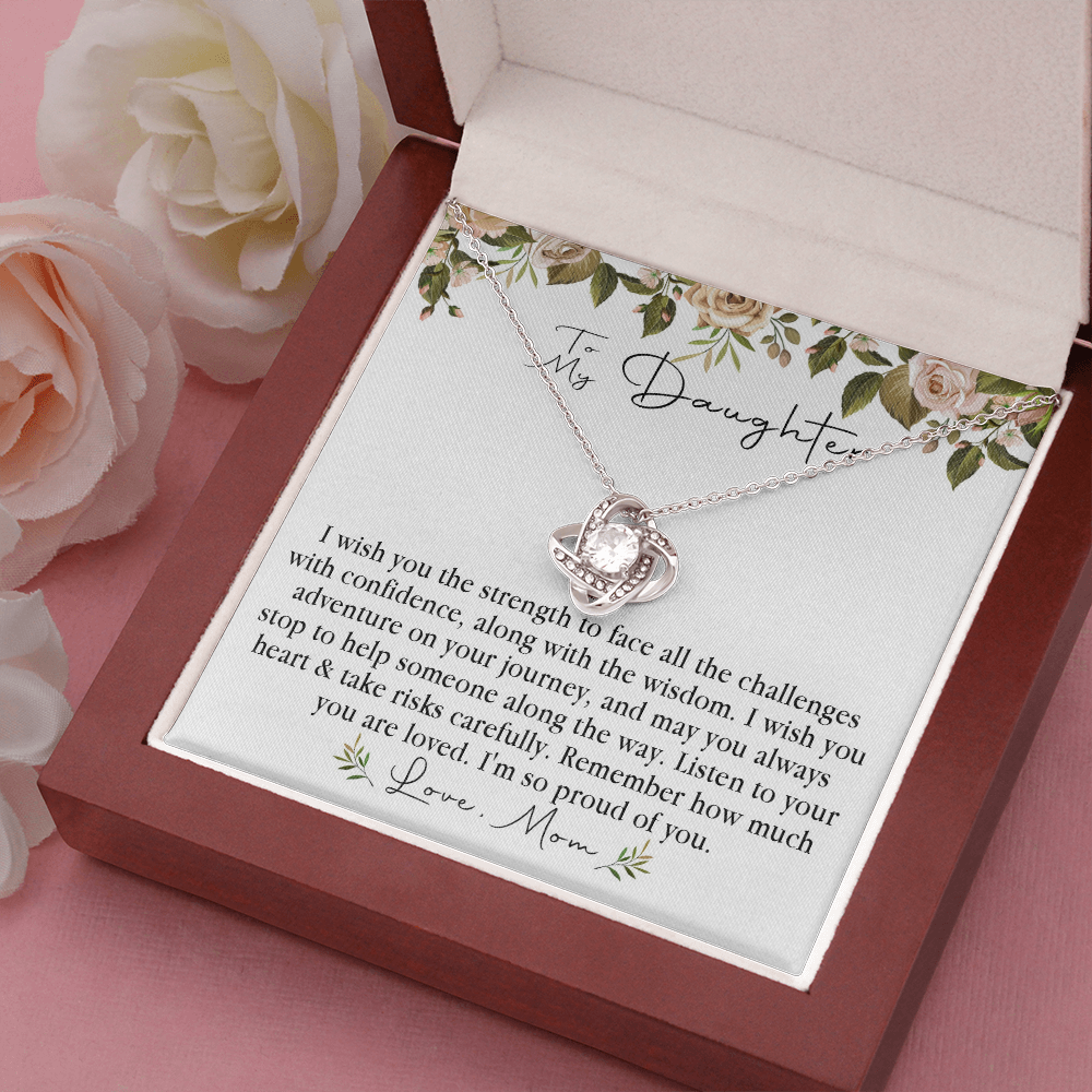 152A Necklace To My Daughter, Daughter Necklace Birthday Gift from Mom, Proud of You